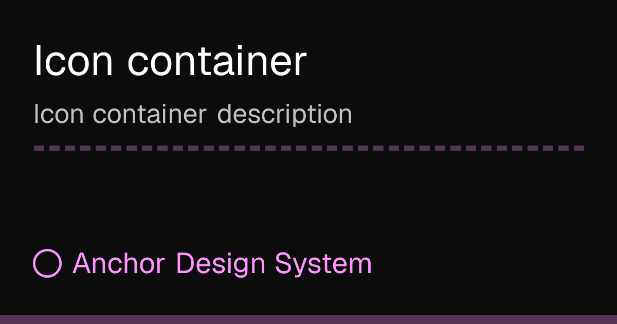 Icon container | Tryg Anchor