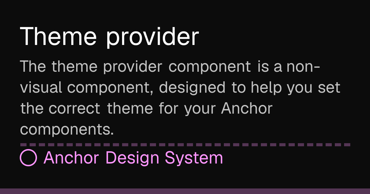 Theme provider | Tryg Anchor